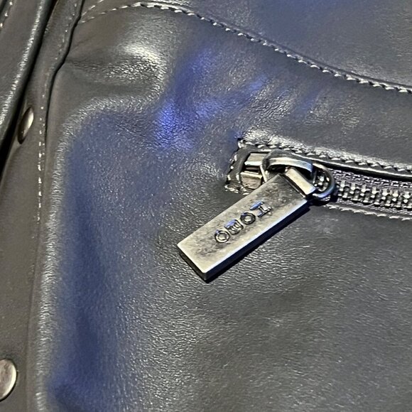 Hobo International Gray Leather Fold Over with dust bag - Picture 11 of 16